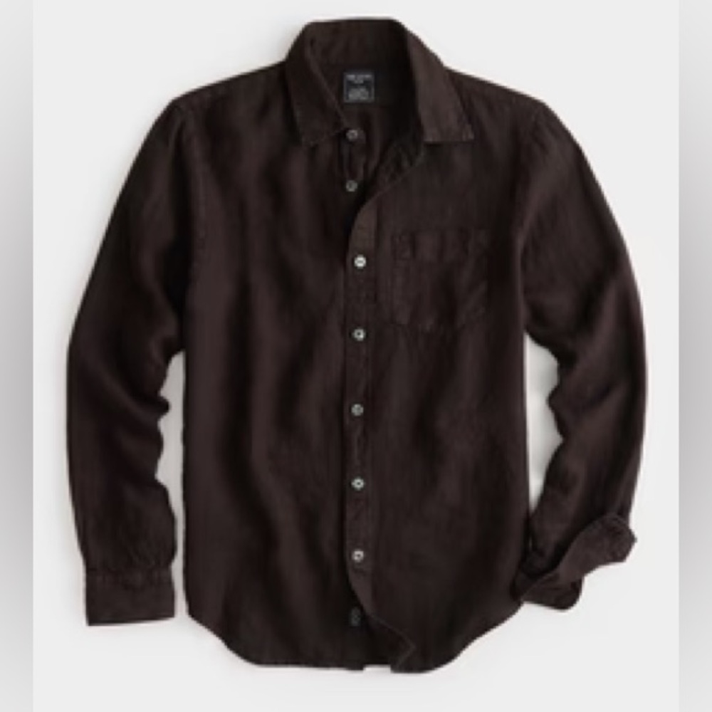 Todd Snyder X Baird Mcnutt Slim Sea Soft Irish Linen Point Collar Shirt